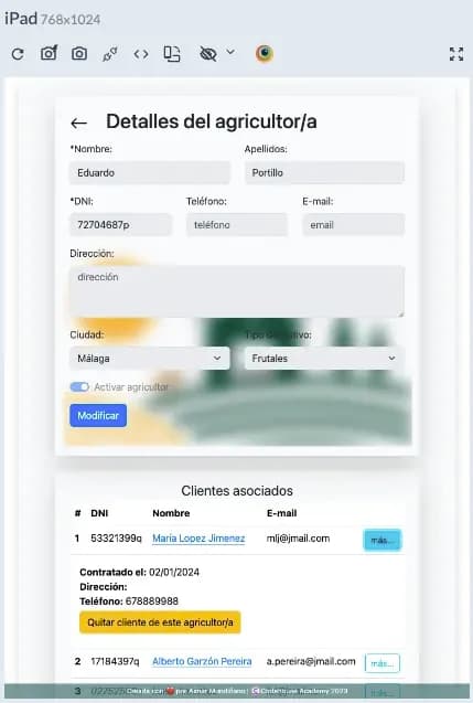 Detalles agricultor